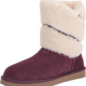 NWOT Koolaburra by UGG Women's Dezi Short Mid Calf Boot Size 8 (Plum)
